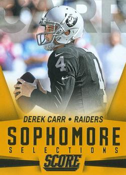 2015 Score - Sophomore Selections Gold #3 Derek Carr Front