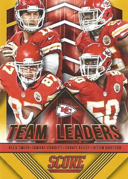 2015 Score - Team Leaders Gold #26 Alex Smith / Jamaal Charles / Justin Houston / Travis Kelce Front