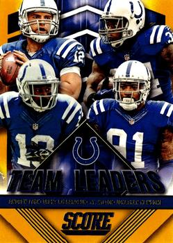 2015 Score - Team Leaders Gold #17 Jonathan Newsome / Andrew Luck / T.Y. Hilton / Trent Richardson Front