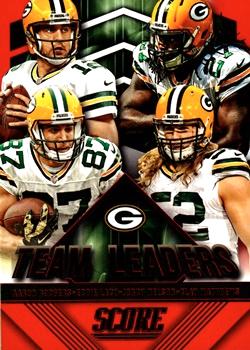 2015 Score - Team Leaders Red #13 Aaron Rodgers / Clay Matthews / Eddie Lacy / Jordy Nelson Front
