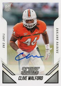 2015 Score - Rookie Signatures #439 Clive Walford Front
