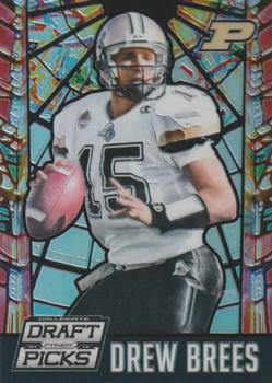2015 Panini Prizm Collegiate Draft Picks - Stained Glass #20 Drew Brees Front