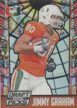 2015 Panini Prizm Collegiate Draft Picks - Stained Glass #27 Jimmy Graham Front