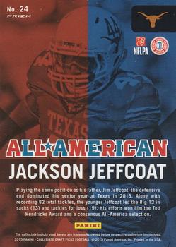 2015 Panini Prizm Collegiate Draft Picks - All Americans #24 Jackson Jeffcoat Back