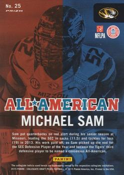 2015 Panini Prizm Collegiate Draft Picks - All Americans #25 Michael Sam Back