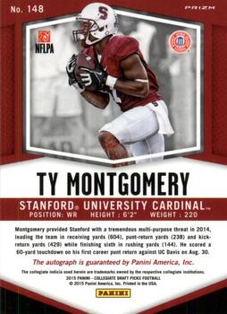 2015 Panini Prizm Collegiate Draft Picks - Autographs Prizms Camo #148 Ty Montgomery Back