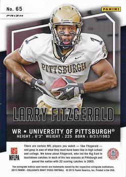 2015 Panini Prizm Collegiate Draft Picks - Prizms #65 Larry Fitzgerald Back