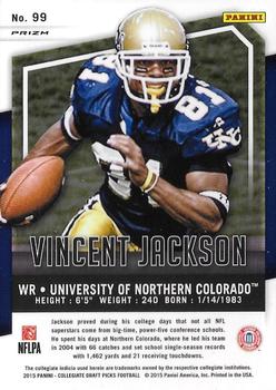 2015 Panini Prizm Collegiate Draft Picks - Prizms #99 Vincent Jackson Back