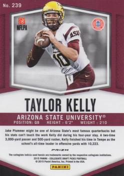 2015 Panini Prizm Collegiate Draft Picks - Prizms #239 Taylor Kelly Back