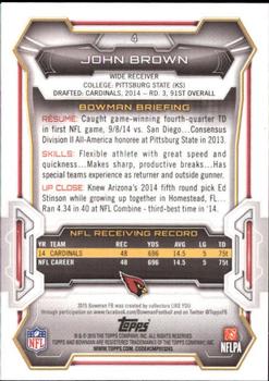 2015 Bowman - Veterans Black #4 John Brown Back