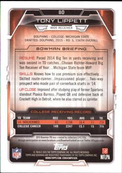 2015 Bowman - Rookies #80 Tony Lippett Back