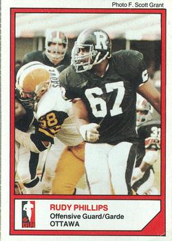 1984 McDonald's Ottawa Rough Riders (CFL) #NNO Rudy Phillips Front