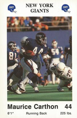 1988 New York Giants Police #NNO Maurice Carthon Front
