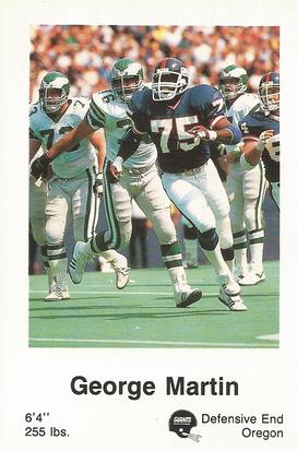 1987 New York Giants Police #NNO George Martin Front