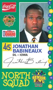 2005 Senior Bowl #NNO Jonathan Babineaux Front