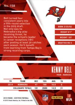 2015 Panini Certified #158 Kenny Bell Back