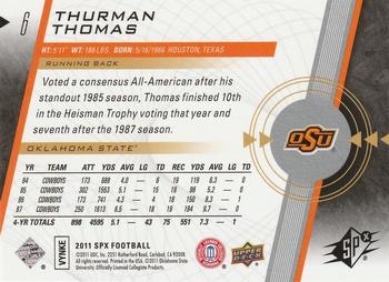 2011 SP Authentic - SPx #6 Thurman Thomas Back