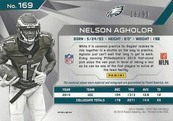 2015 Panini Spectra #169 Nelson Agholor Back