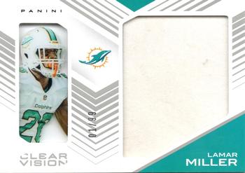 2015 Panini Clear Vision - Clear Vision Jumbo Jersey #JJ-LM Lamar Miller Front