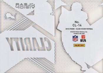 2015 Panini Clear Vision - Clarity #CL-14 Barry Sanders Back