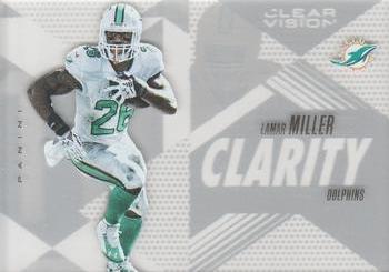 2015 Panini Clear Vision - Clarity #CL-40 Lamar Miller Front