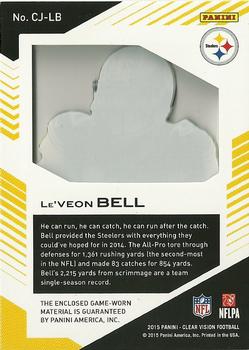 2015 Panini Clear Vision - Clear Vision Jersey #CJ-LB Le'Veon Bell Back