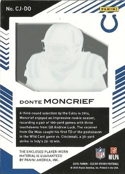 2015 Panini Clear Vision - Clear Vision Jersey #CJ-DO Donte Moncrief Back