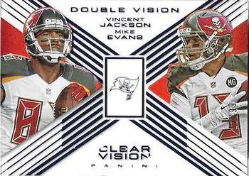 2015 Panini Clear Vision - Double Vision - Blue #DV-2 Mike Evans / Vincent Jackson Front