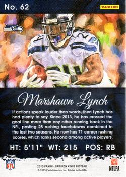 2015 Panini Gridiron Kings #62 Marshawn Lynch Back