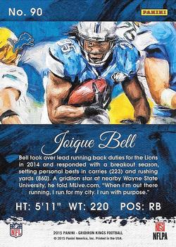 2015 Panini Gridiron Kings #90 Joique Bell Back
