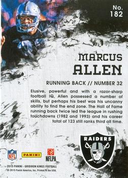 2015 Panini Gridiron Kings #182 Marcus Allen Back