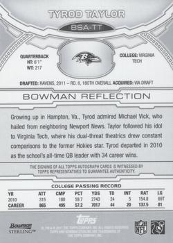 2011 Bowman Sterling - Autographs Gold Refractors #BSA-TT Tyrod Taylor Back