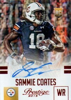 2015 Panini Prestige - Rookie Signatures Extra Points Red #280 Sammie Coates Front