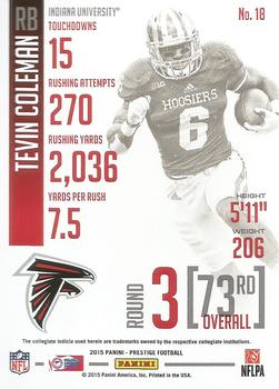 2015 Panini Prestige - Road to the NFL #18 Tevin Coleman Back
