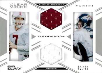 2015 Panini Clear Vision - Clear History Dual Jersey #CH-JE John Elway Front