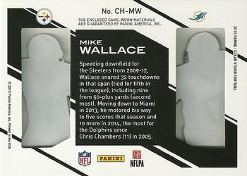 2015 Panini Clear Vision - Clear History Dual Jersey #CH-MW Mike Wallace Back
