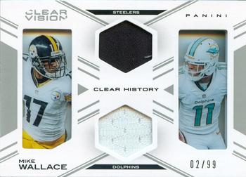 2015 Panini Clear Vision - Clear History Dual Jersey #CH-MW Mike Wallace Front