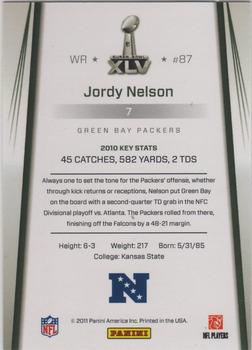 2011 Panini Green Bay Packers Super Bowl XLV #7 Jordy Nelson Back