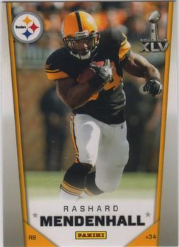 2011 Panini Pittsburgh Steelers Super Bowl XLV #8 Rashard Mendenhall Front