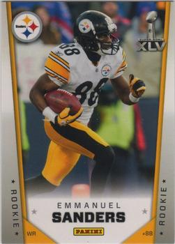 2011 Panini Pittsburgh Steelers Super Bowl XLV #9 Emmanuel Sanders Front