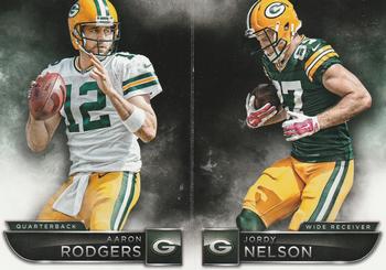 2015 Panini Playbook #32 Aaron Rodgers / Jordy Nelson Front