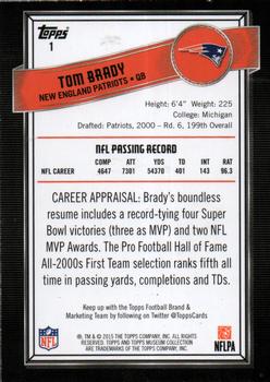 2015 Topps Museum Collection #1 Tom Brady Back