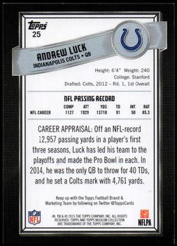 2015 Topps Museum Collection #25 Andrew Luck Back