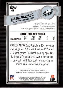 2015 Topps Museum Collection #48 Nelson Agholor Back