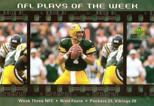 2000 Upper Deck NFL Plays of the Week #NNO Brett Favre Front