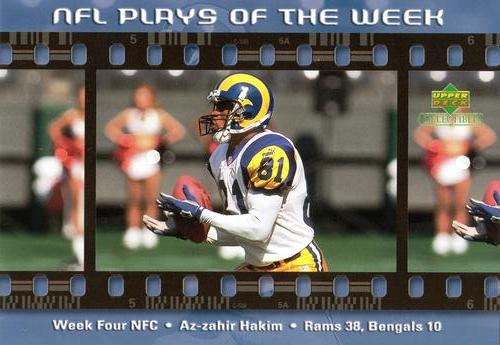2000 Upper Deck NFL Plays of the Week #NNO Az-Zahir Hakim Front