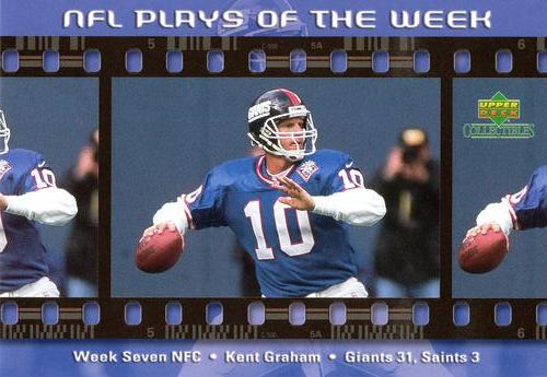 2000 Upper Deck NFL Plays of the Week #NNO Kent Graham Front