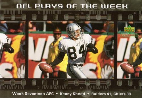 2000 Upper Deck NFL Plays of the Week #NNO Kenny Shedd Front