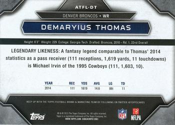 2015 Topps - All-Time Fantasy Legends #ATFL-DT Demaryius Thomas Back