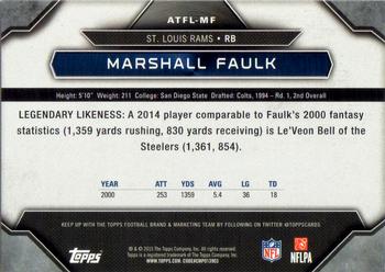 2015 Topps - All-Time Fantasy Legends #ATFL-MF Marshall Faulk Back